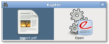 minimallinux:

kupfer (ett program) | This is my go-to launcher. Simple, fast, decent set of plugins, and doesn’t require compositing. So feel free to use it or  your lean, low-end OpenBox machine or your ultrafast Ubuntu rig. Either way, I think you’ll love it.